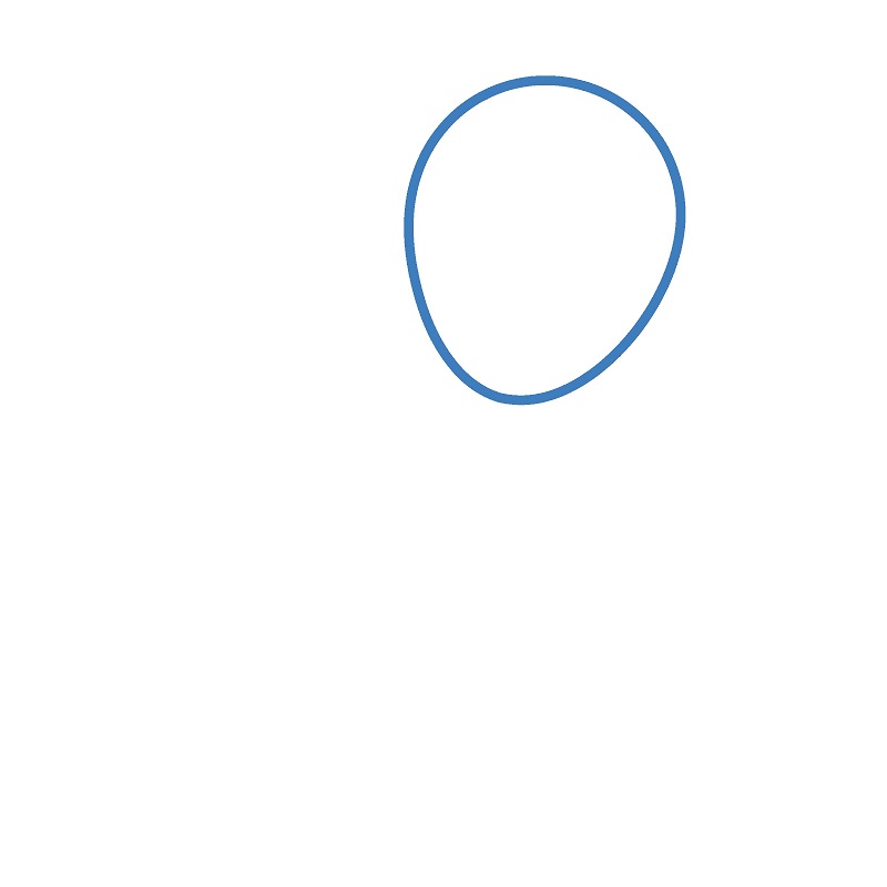 Hướng dẫn vẽ chùm bóng bay đơn giản. - Bước 1