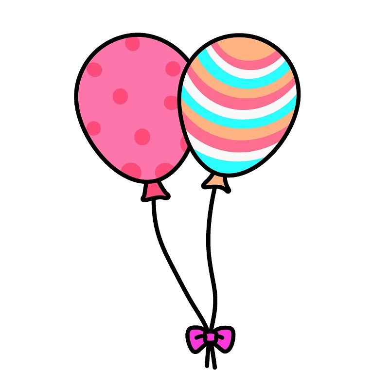 Hướng dẫn vẽ chùm bóng bay đơn giản. - Bước 8