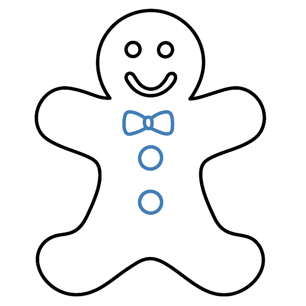 Hướng dẫn vẽ người bánh gừng. - Bước 4