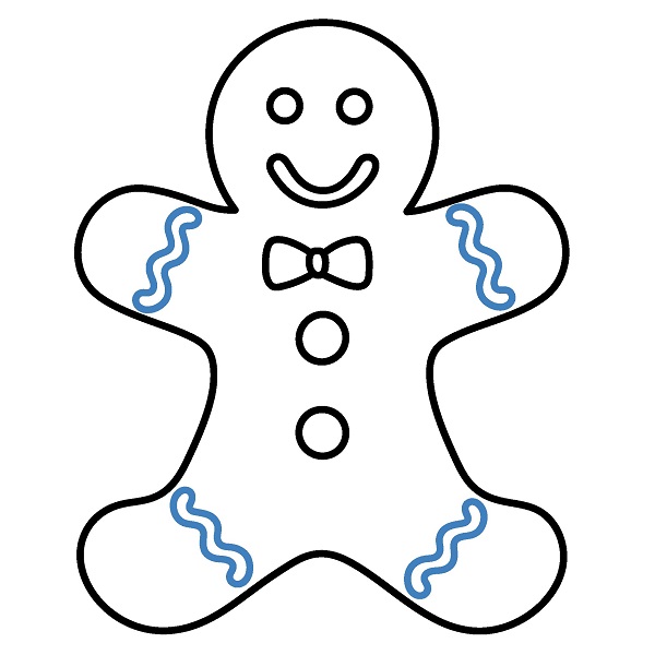 Hướng dẫn vẽ người bánh gừng. - Bước 5