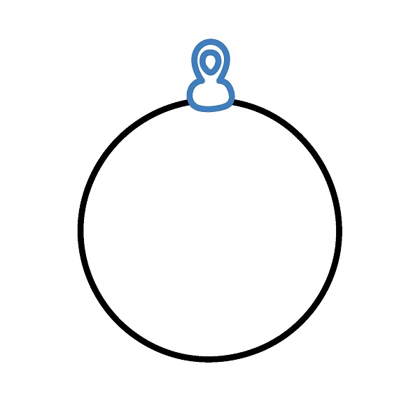 Hướng dẫn vẽ quả bóng trang trí giáng sinh. - Bước 2