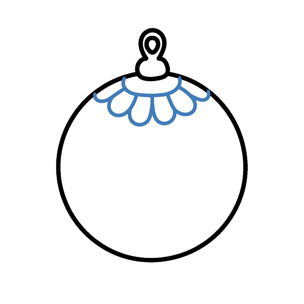 Hướng dẫn vẽ quả bóng trang trí giáng sinh. - Bước 3