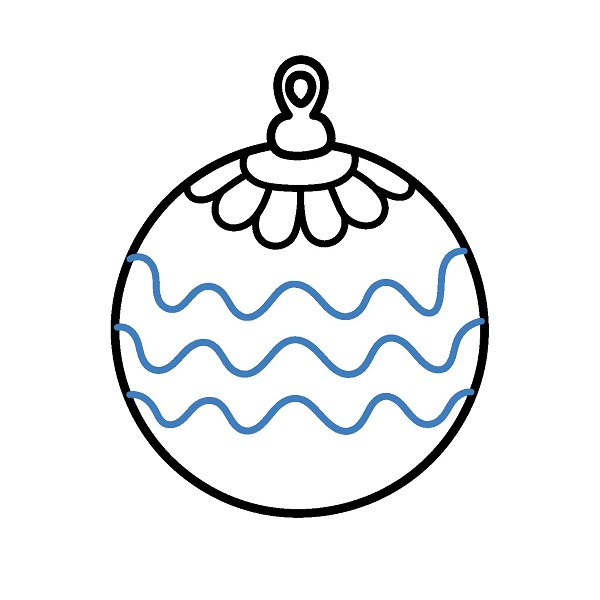 Hướng dẫn vẽ quả bóng trang trí giáng sinh. - Bước 4