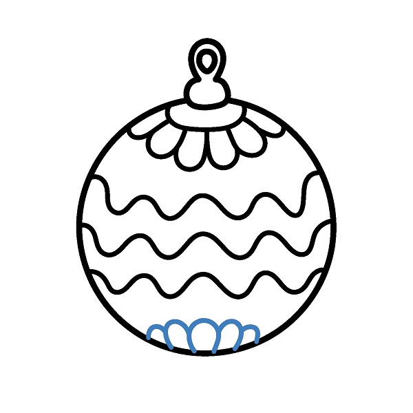 Hướng dẫn vẽ quả bóng trang trí giáng sinh. - Bước 5
