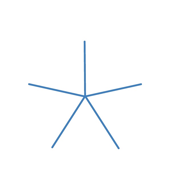 Hướng dẫn vẽ ngôi sao năm năm cánh trang trí giáng sinh. - Bước 1