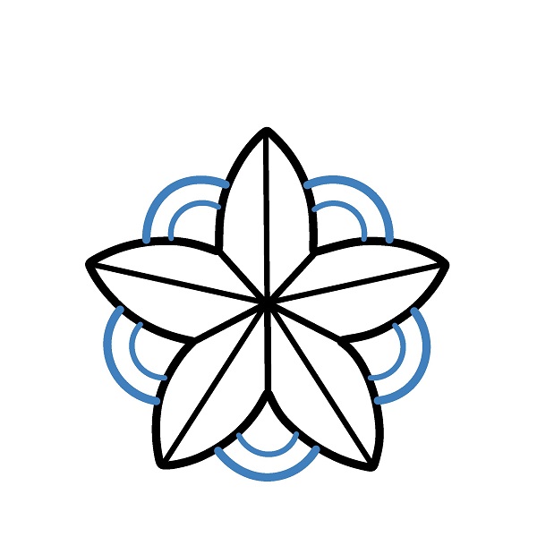 Hướng dẫn vẽ ngôi sao năm năm cánh trang trí giáng sinh. - Bước 4