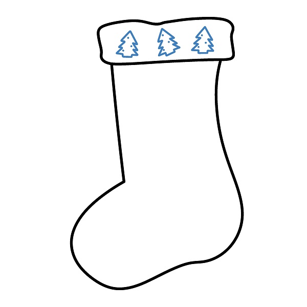 Hướng dẫn vẽ chiếc tất giáng sinh. - Bước 3