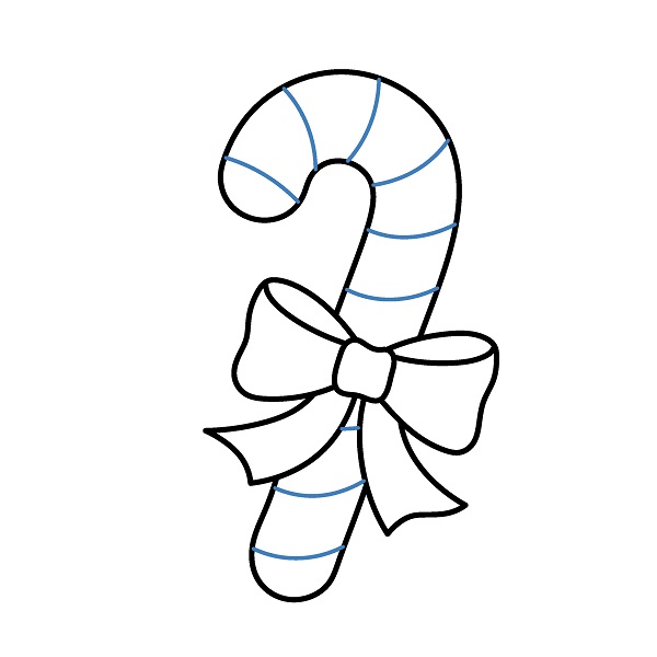 Hướng dẫn vẽ cây kẹo giảng sinh. - Bước 4