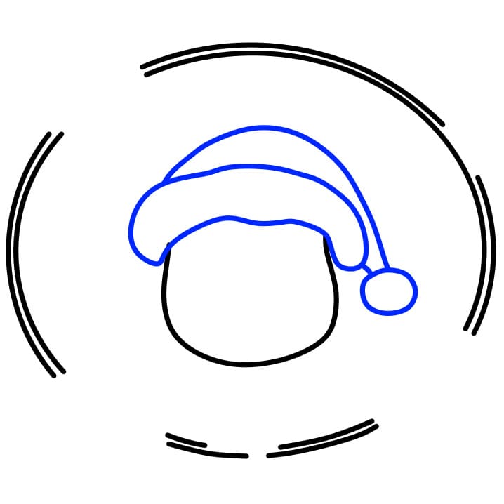 Hướng dẫn vẽ ông già noel đêm giáng sinh - Bước 3