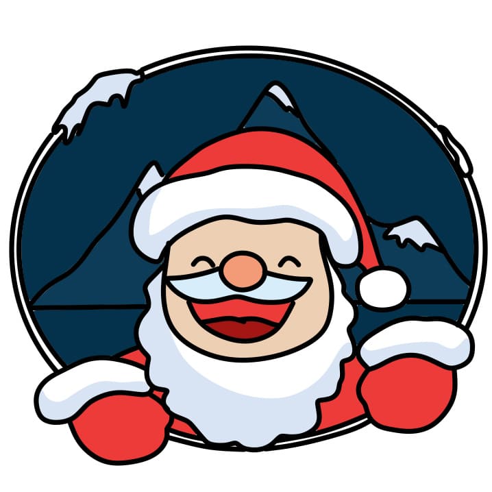 Hướng dẫn vẽ ông già noel đêm giáng sinh