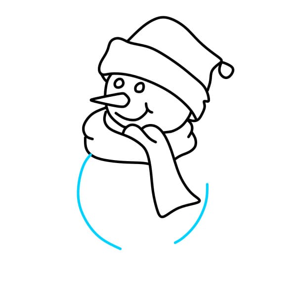 Hướng dẫn vẽ người tuyết trong ngày lễ giáng sinh - Bước 5