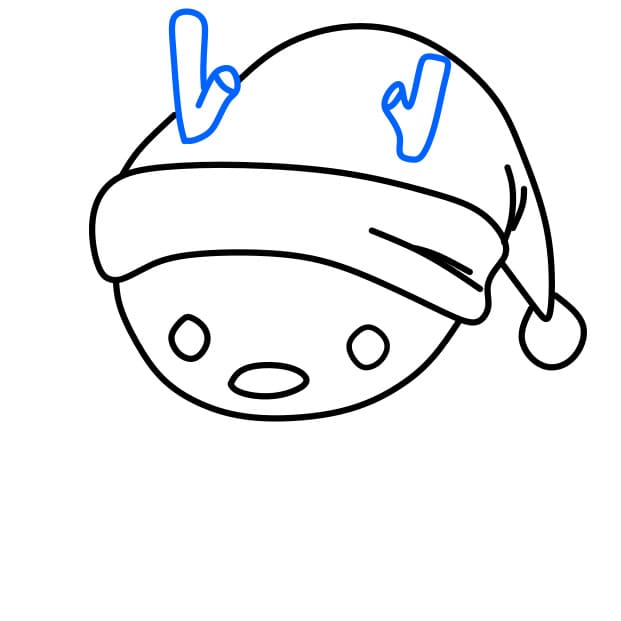 Hướng dẫn vẽ con tuần lộc trong dịp lễ giáng sinh - Bước 4