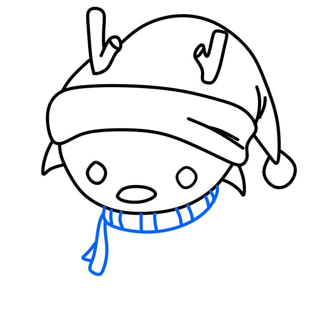 Hướng dẫn vẽ con tuần lộc trong dịp lễ giáng sinh - Bước 6