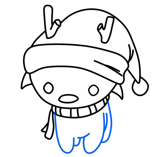 Hướng dẫn vẽ con tuần lộc trong dịp lễ giáng sinh - Bước 7