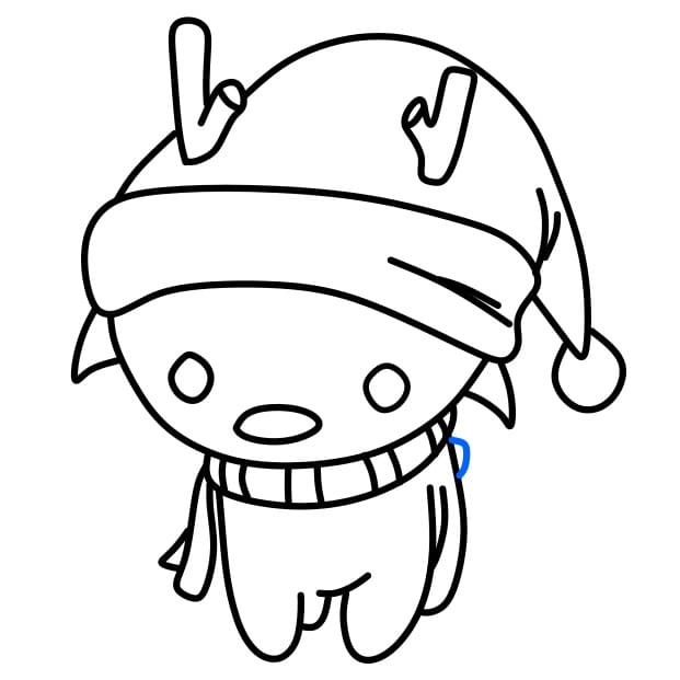 Hướng dẫn vẽ con tuần lộc trong dịp lễ giáng sinh - Bước 8