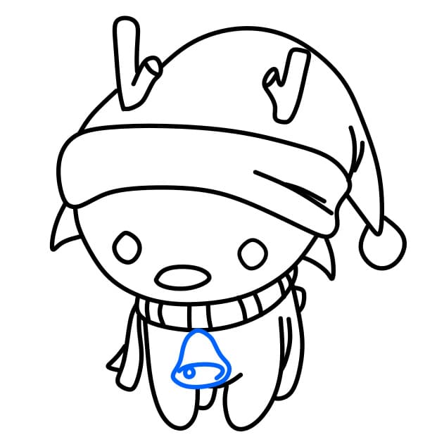 Hướng dẫn vẽ con tuần lộc trong dịp lễ giáng sinh - Bước 9