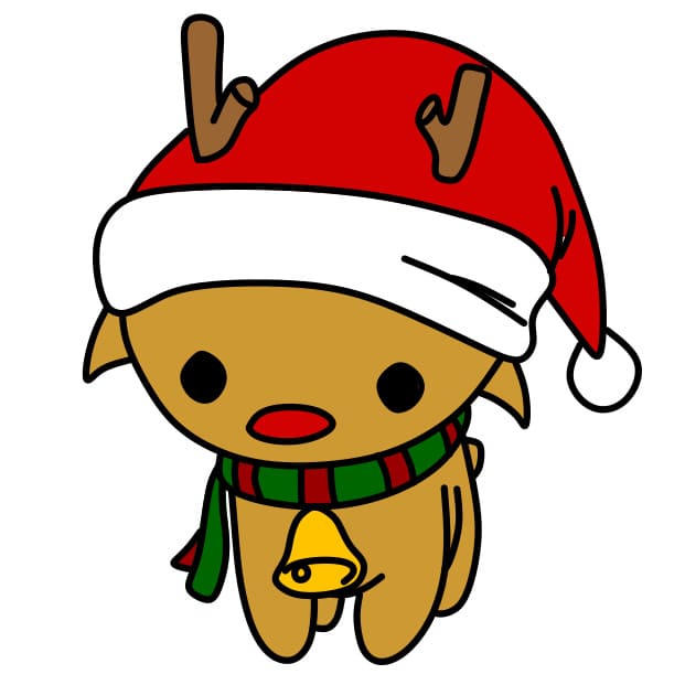 Hướng dẫn vẽ con tuần lộc trong dịp lễ giáng sinh