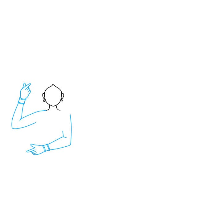 Hướng dẫn cách vẽ ngày quốc khánh của Ấn Độ cho bé - Bước 3