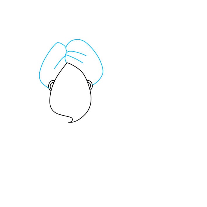 Hướng dẫn cách vẽ ngày quốc khánh của Ấn Độ cho bé - Bước 3