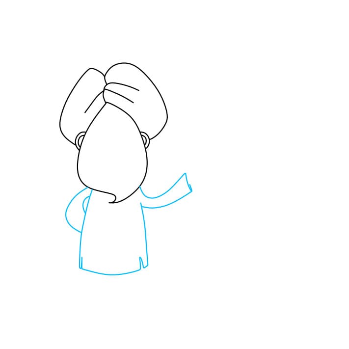 Hướng dẫn cách vẽ ngày quốc khánh của Ấn Độ cho bé - Bước 4