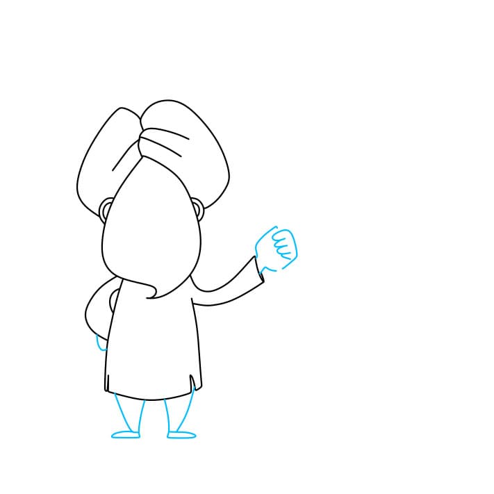 Hướng dẫn cách vẽ ngày quốc khánh của Ấn Độ cho bé - Bước 5