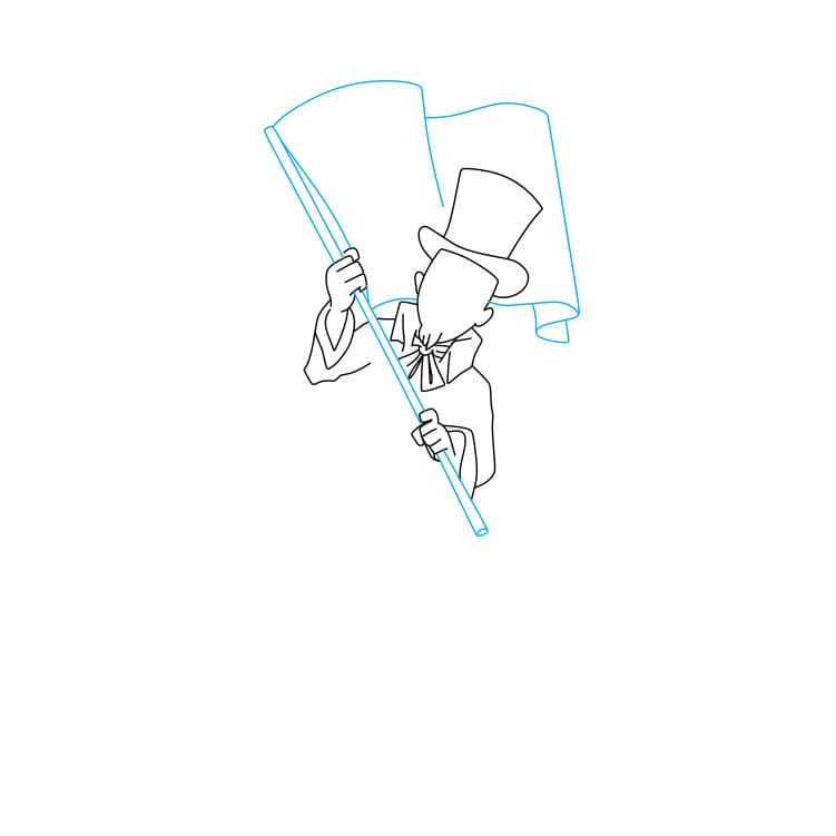 Hướng dẫn cách vẽ ngày quốc khánh của nước Mỹ cho bé - Bước 5