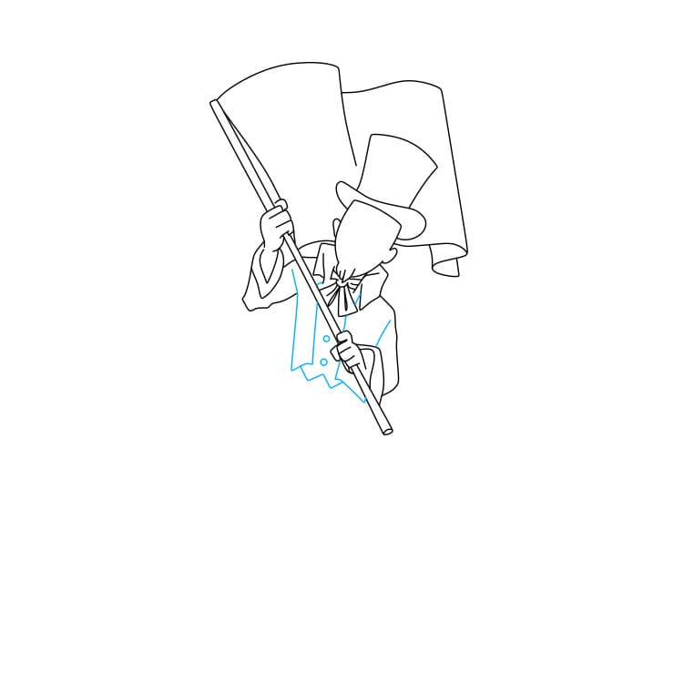 Hướng dẫn cách vẽ ngày quốc khánh của nước Mỹ cho bé - Bước 6