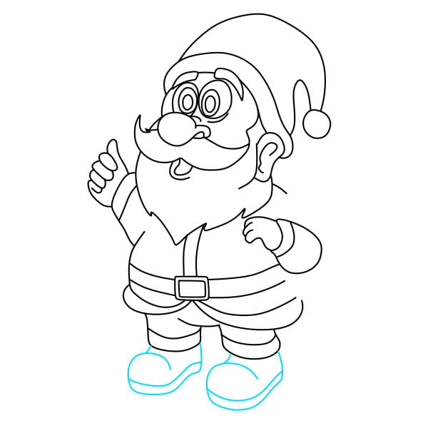 Hướng dẫn vẽ ông già Noel ngộ nghĩnh - Bước 10