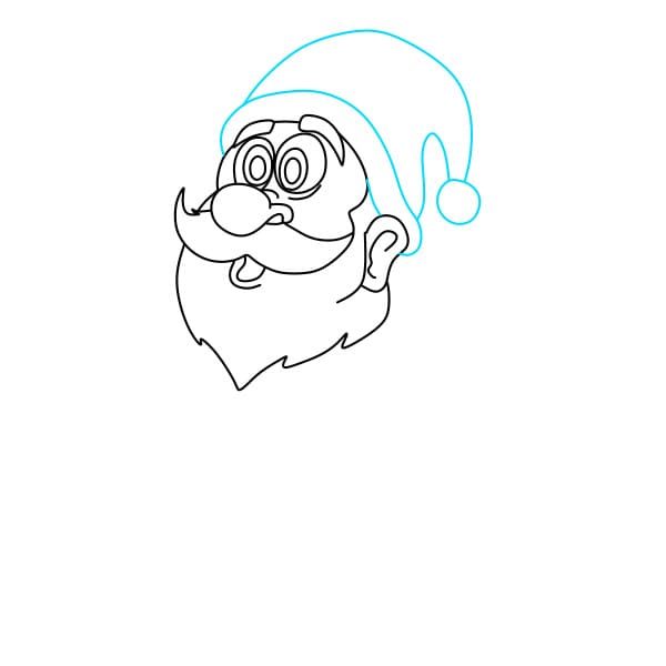 Hướng dẫn vẽ ông già Noel ngộ nghĩnh - Bước 6