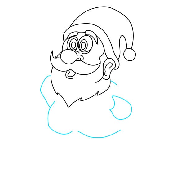 Hướng dẫn vẽ ông già Noel ngộ nghĩnh - Bước 7