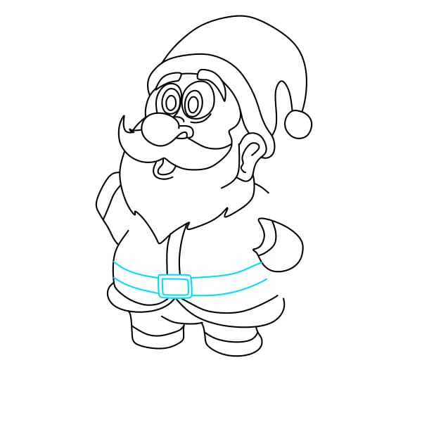 Hướng dẫn vẽ ông già Noel ngộ nghĩnh - Bước 8