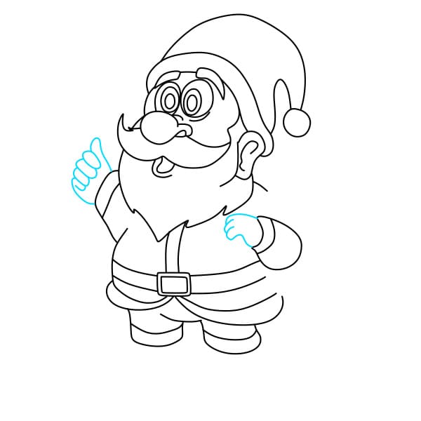 Hướng dẫn vẽ ông già Noel ngộ nghĩnh - Bước 9