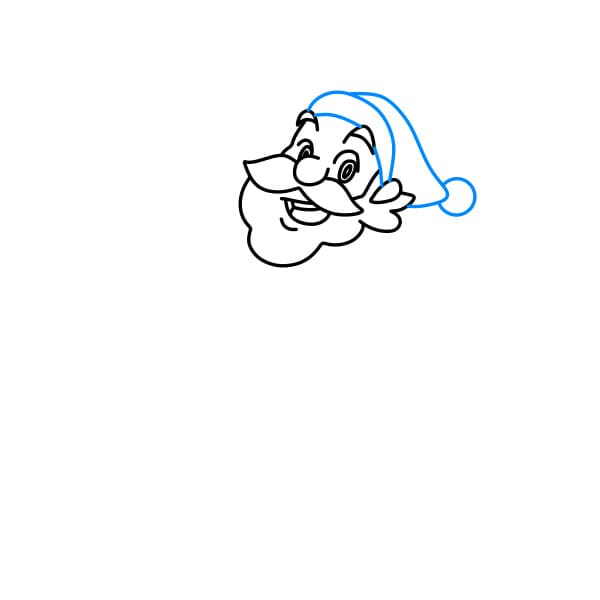 Hướng dẫn vẽ ông già Noel thân thiện - Bước 5