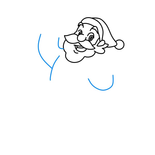 Hướng dẫn vẽ ông già Noel thân thiện - Bước 6