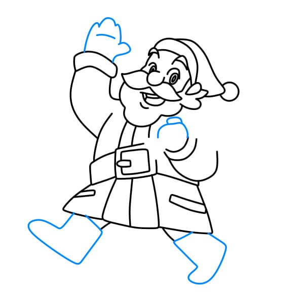 Hướng dẫn vẽ ông già Noel thân thiện - Bước 7