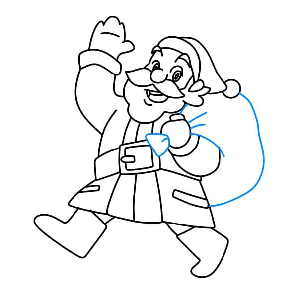 Hướng dẫn vẽ ông già Noel thân thiện - Bước 8