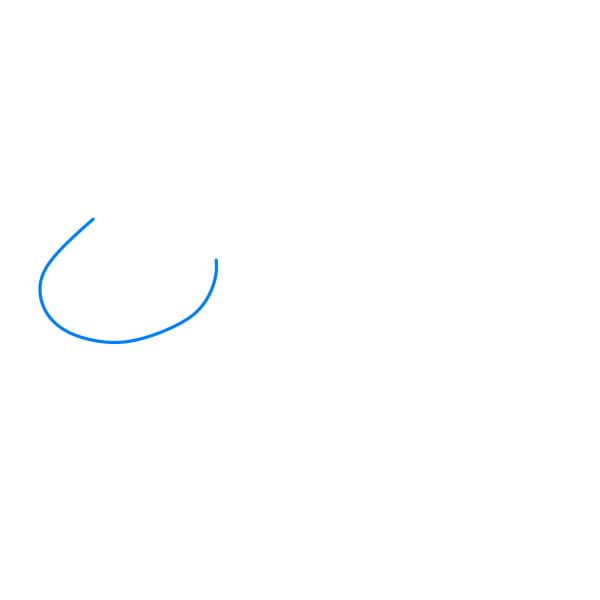 Hướng dẫn vẽ ông già Noel đang cưới trên con tuần lộc - Bước 1