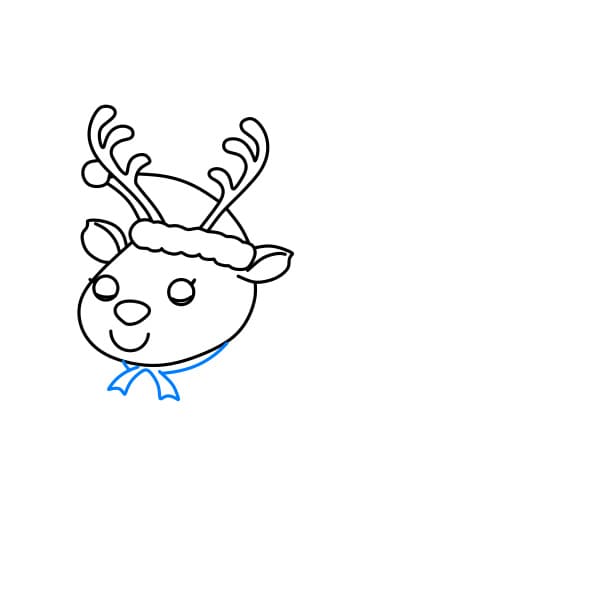 Hướng dẫn vẽ ông già Noel đang cưới trên con tuần lộc - Bước 6