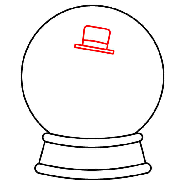 Hướng dẫn vẽ Quả Cầu Tuyết từng bước cho trẻ em - Bước 4