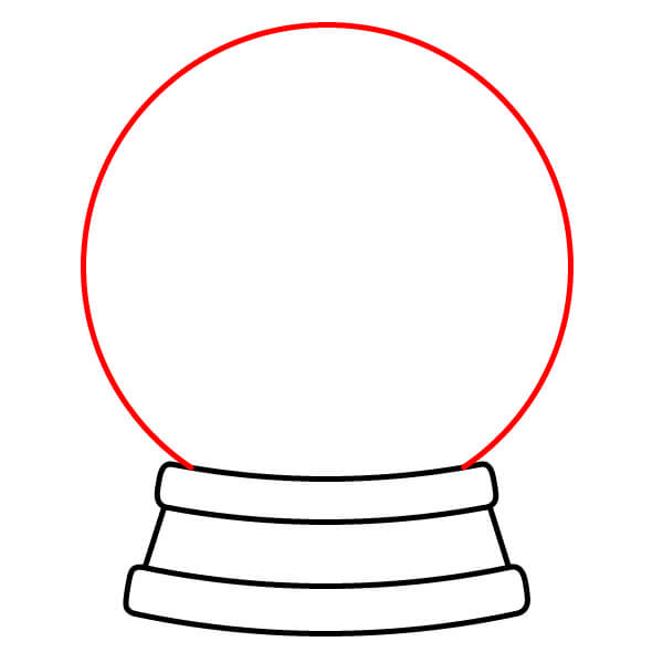 Hướng dẫn vẽ Quả Cầu Tuyết đơn giản dành cho người mới bắt đầu - Bước 4