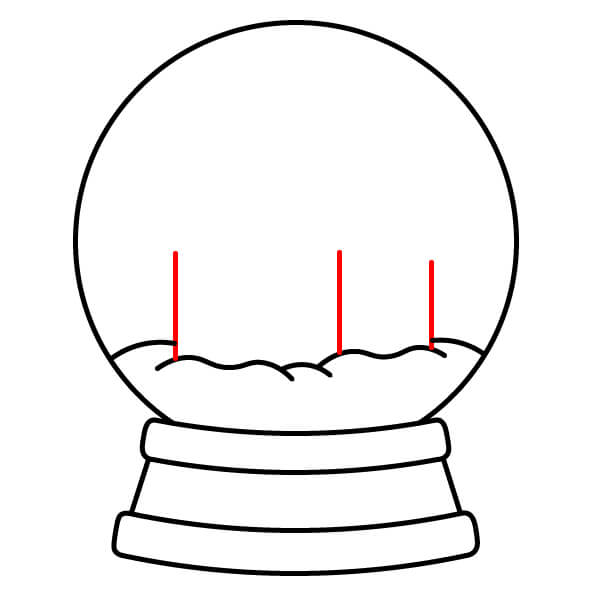 Hướng dẫn vẽ Quả Cầu Tuyết đơn giản dành cho người mới bắt đầu - Bước 6