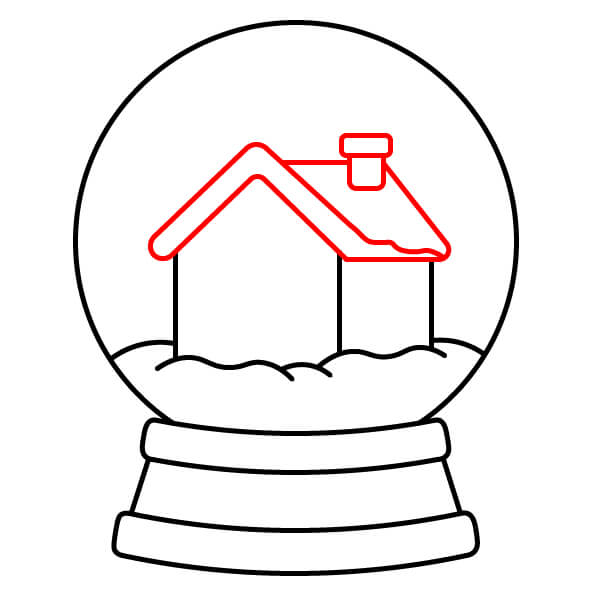 Hướng dẫn vẽ Quả Cầu Tuyết đơn giản dành cho người mới bắt đầu - Bước 7