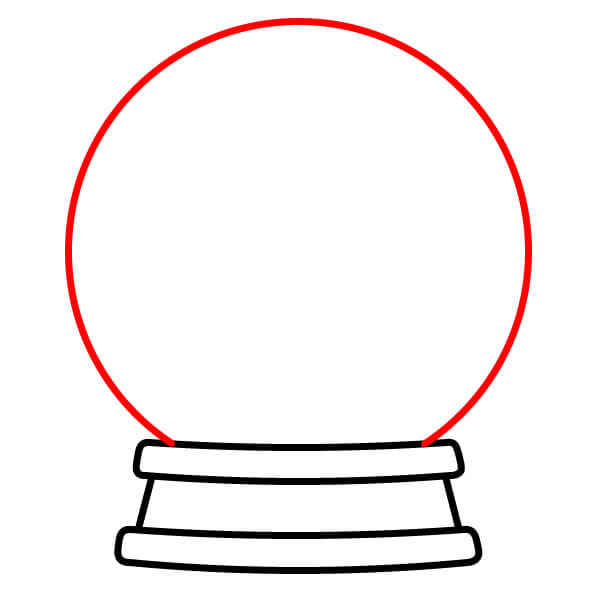 Hướng dẫn vẽ Quả Cầu Tuyết Giáng sinh thú vị dành cho trẻ em - Bước 4