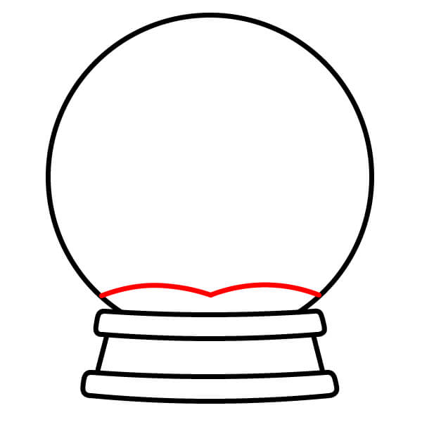 Hướng dẫn vẽ Quả Cầu Tuyết Giáng sinh thú vị dành cho trẻ em - Bước 5