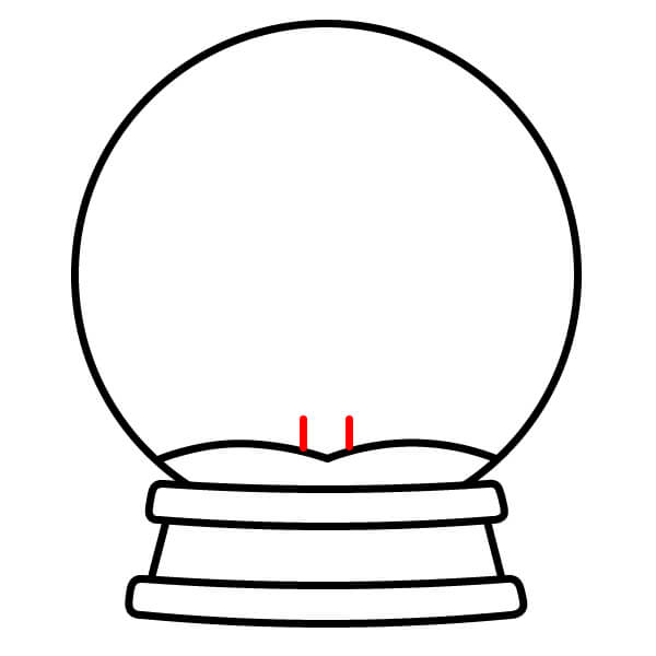 Hướng dẫn vẽ Quả Cầu Tuyết Giáng sinh thú vị dành cho trẻ em - Bước 6