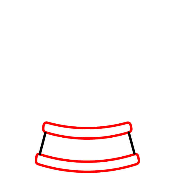 Hình vẽ Quả Cầu Tuyết đơn giản với một chú chim cánh cụt dễ thương. - Bước 2