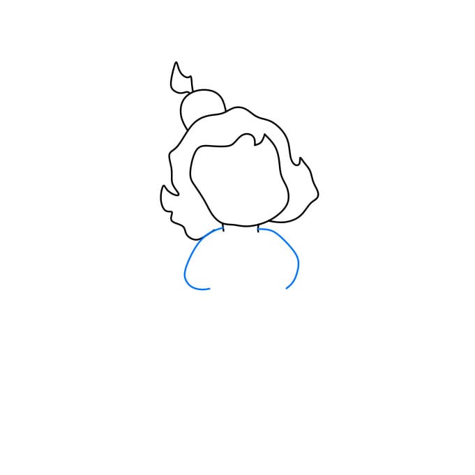 Hướng dẫn cách vẽ thần Lord Krishna đáng yêu cho bé - Bước 3