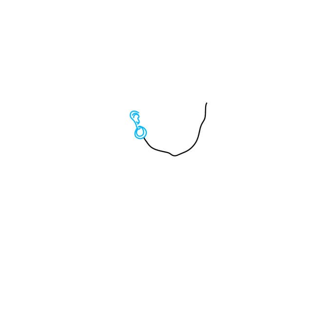 Hướng dẫn cách vẽ thần Lord Krishna đơn giản cho bé - Bước 2