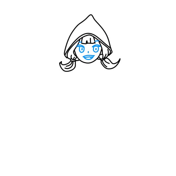 Hướng dẫn vẽ cô gái hóa trang nhân vật phù thủy trong lễ hội Halloween - Bước 4