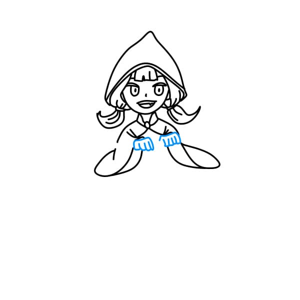 Hướng dẫn vẽ cô gái hóa trang nhân vật phù thủy trong lễ hội Halloween - Bước 6